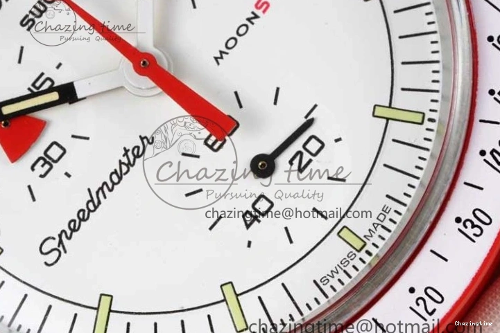 0705 Speedmaster Misson To Mars 1:1 Best Edition White Dial On Nylon Strap Quartz Bold 7862